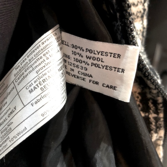 YOKI authentic brand Black & White Plaid Collared Bomber Jacket size L - Picture 9 of 12